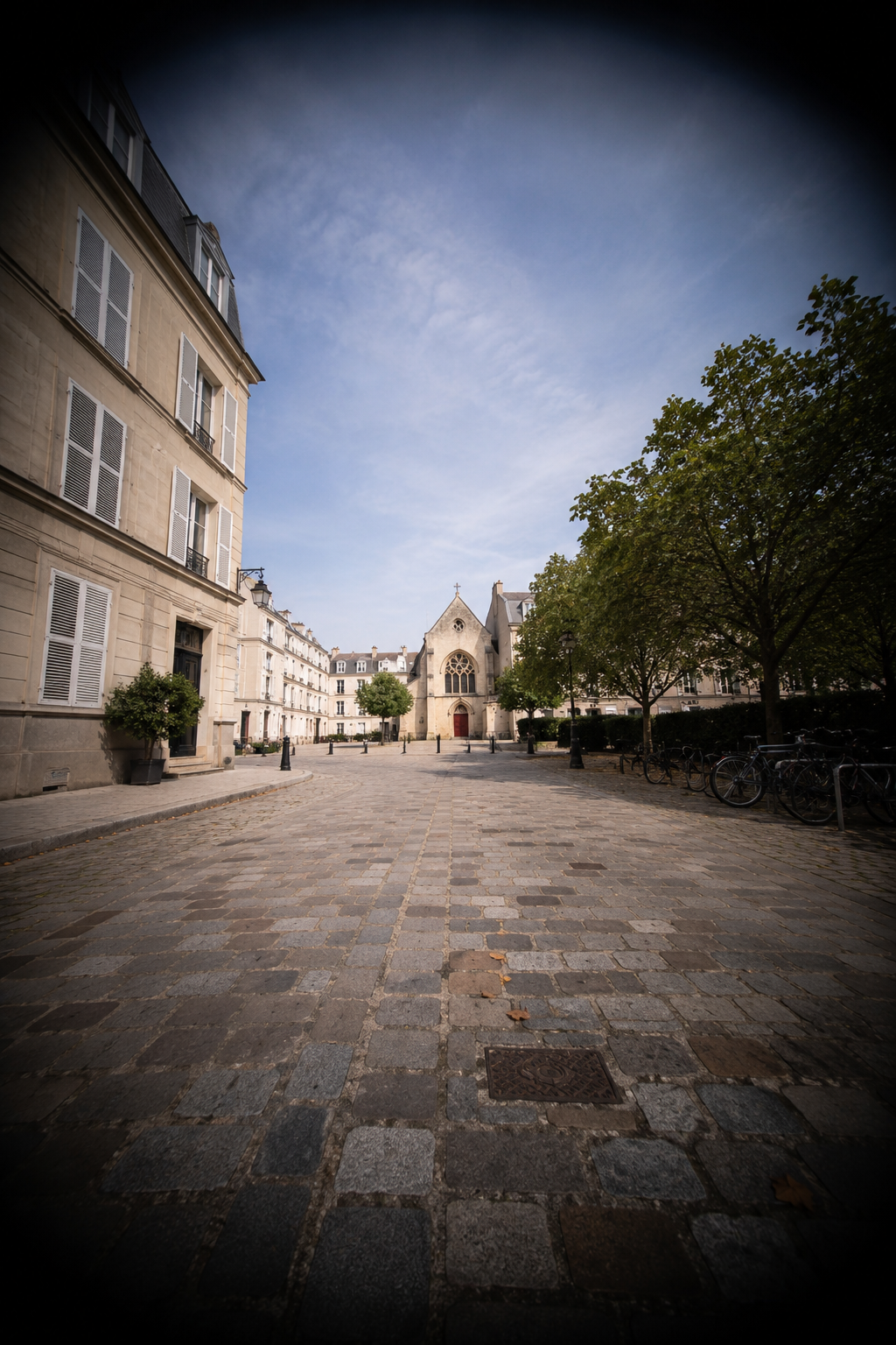 Exemple de vignettage sur une photo prise avec un objectif grand-angle