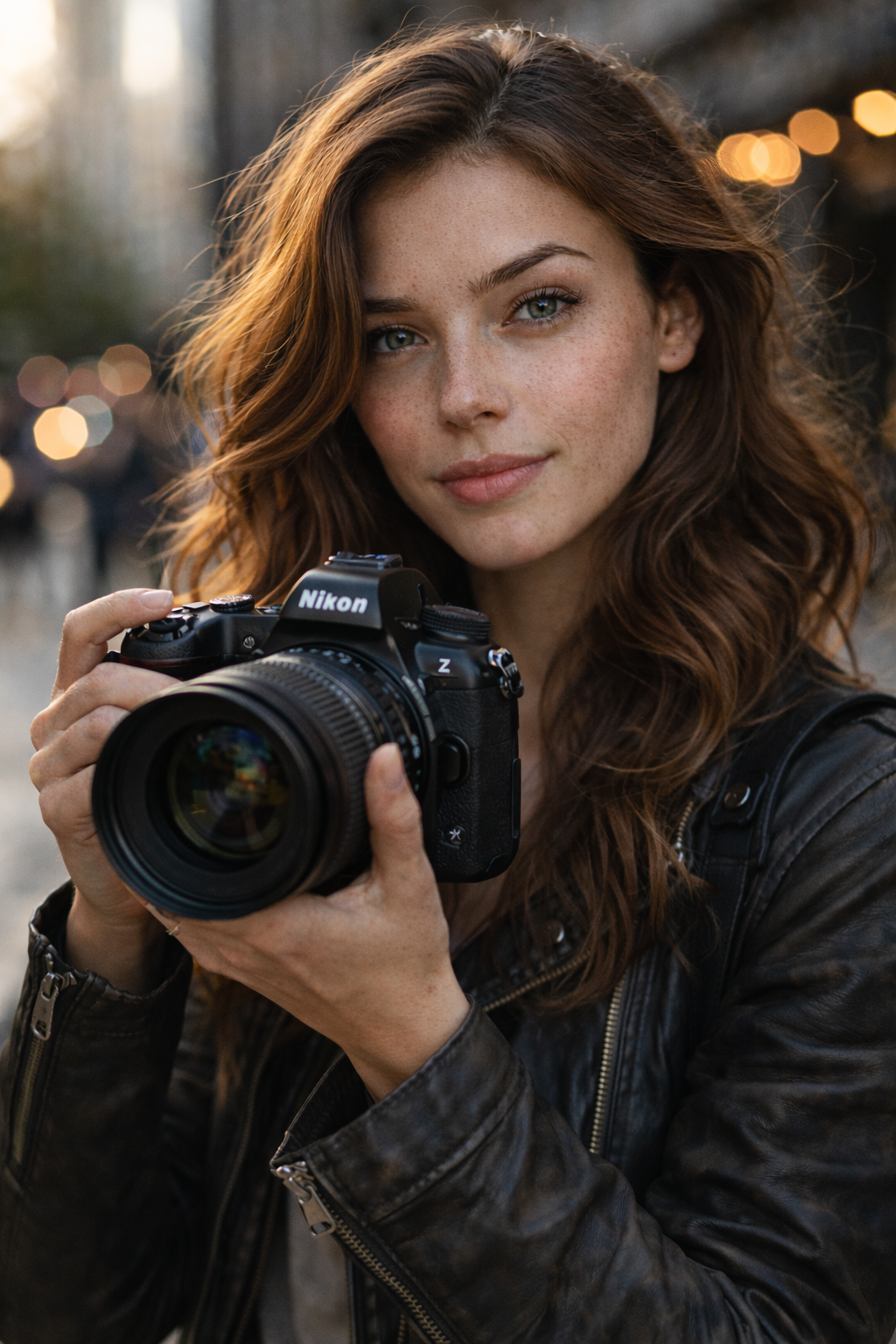 Photographe tenant un appareil Nikon Z illustrant la photographie générée par IA - Photo-Clique